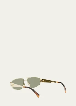 CelineTriomphe Metal Aviator Sunglasses