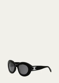 CelineTriomphe Acetate Round Sunglasses