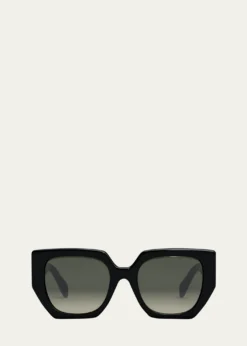 CelineTriomphe Logo Acetate Butterfly Sunglasses