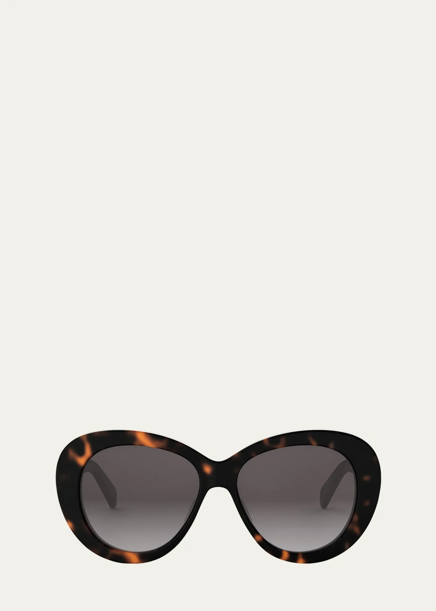 CelineTriomphe Logo Oval Acetate Sunglasses