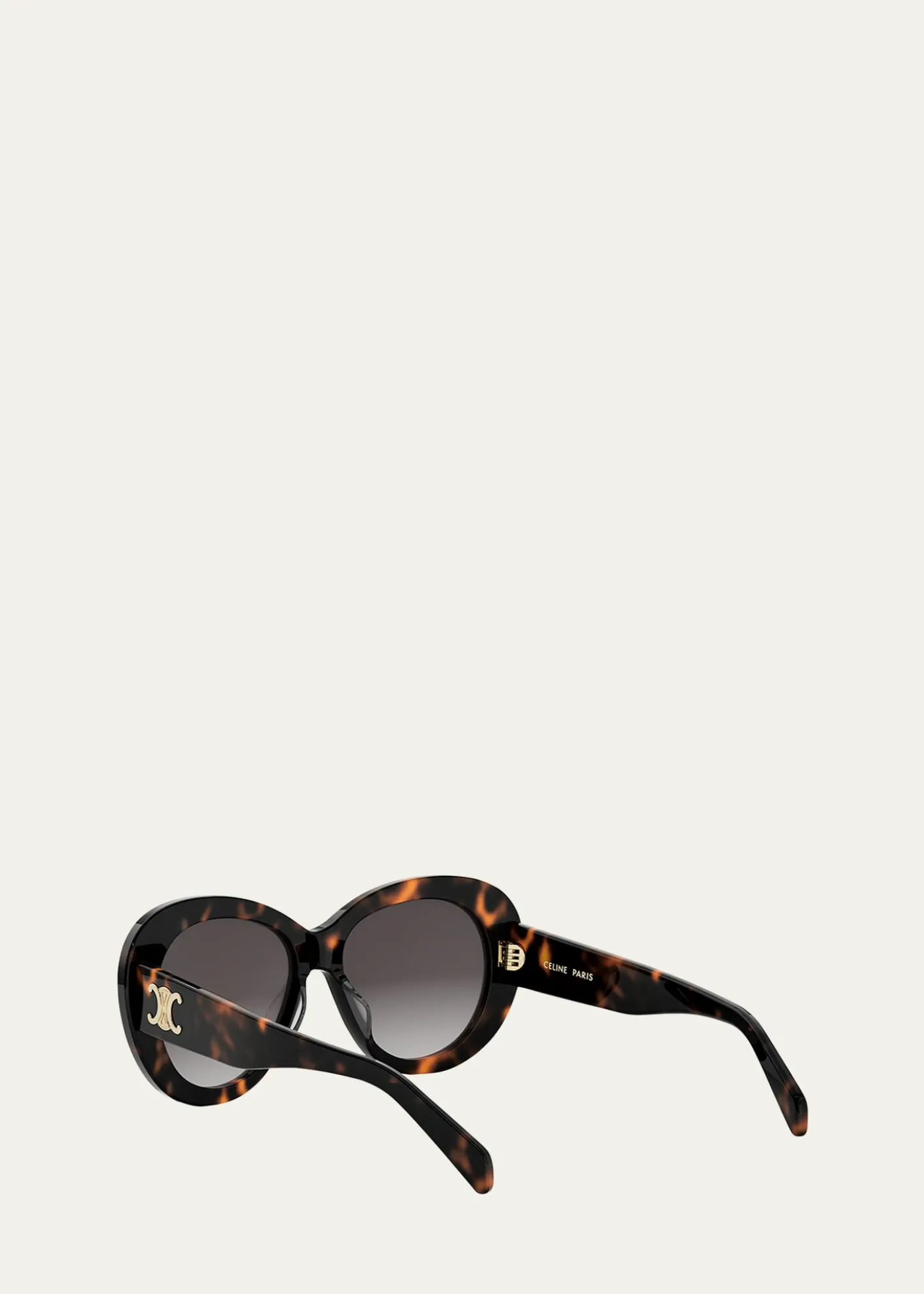 CelineTriomphe Logo Oval Acetate Sunglasses