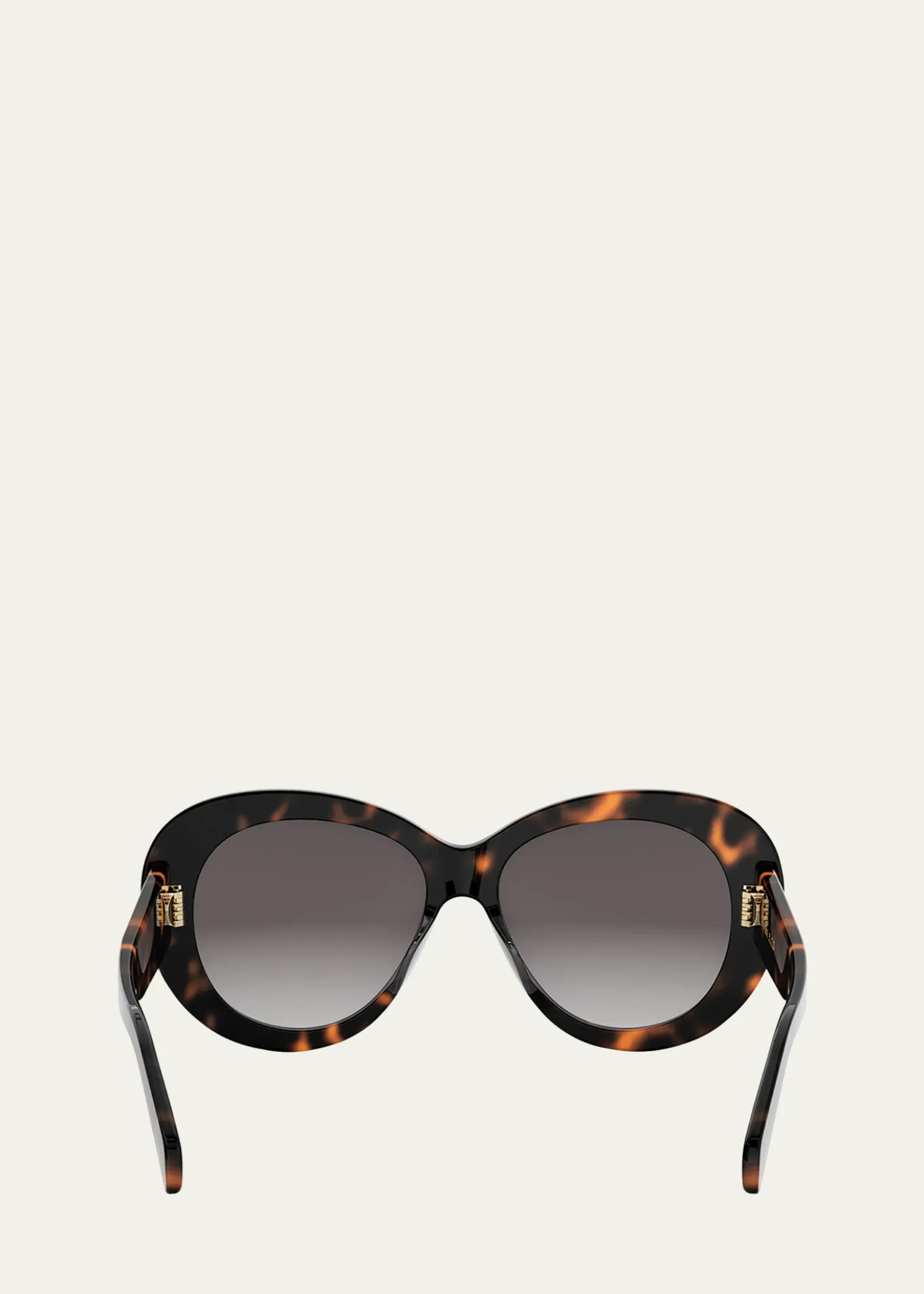 CelineTriomphe Logo Oval Acetate Sunglasses