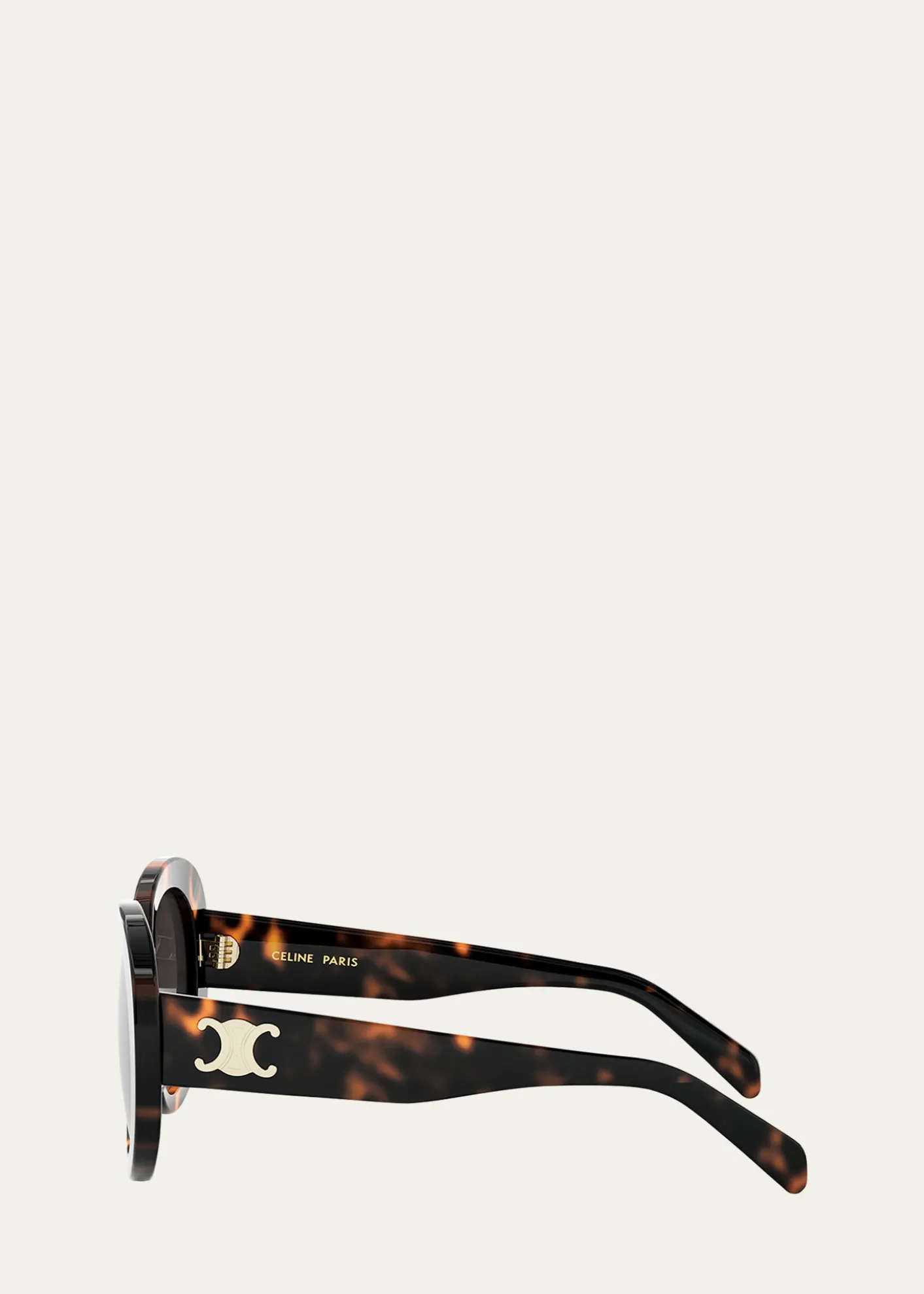 CelineTriomphe Logo Oval Acetate Sunglasses
