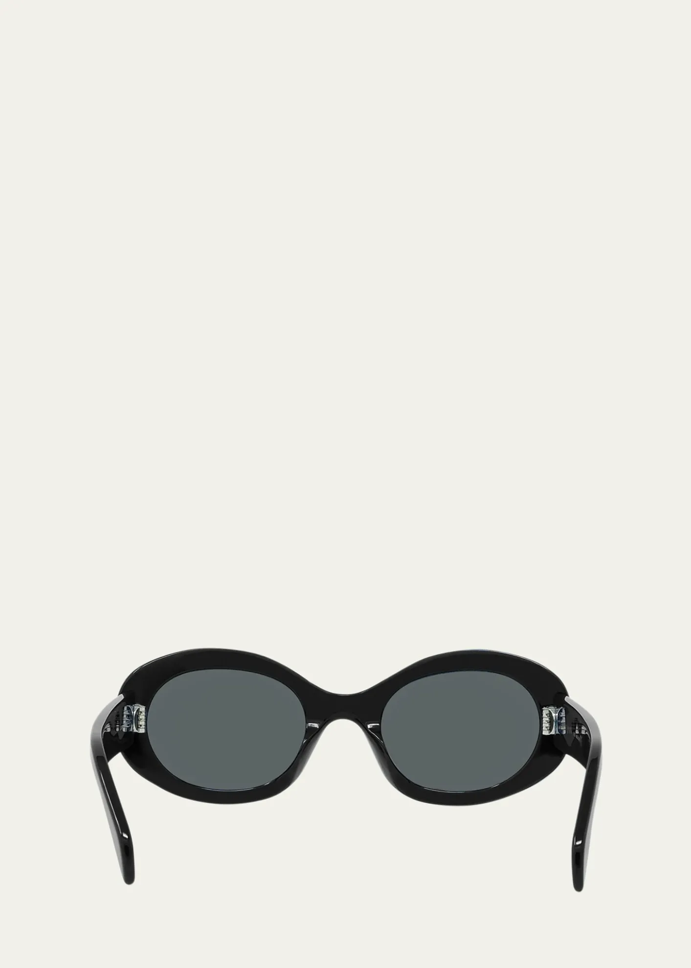 CelineTriomphe Logo Oval Acetate Sunglasses