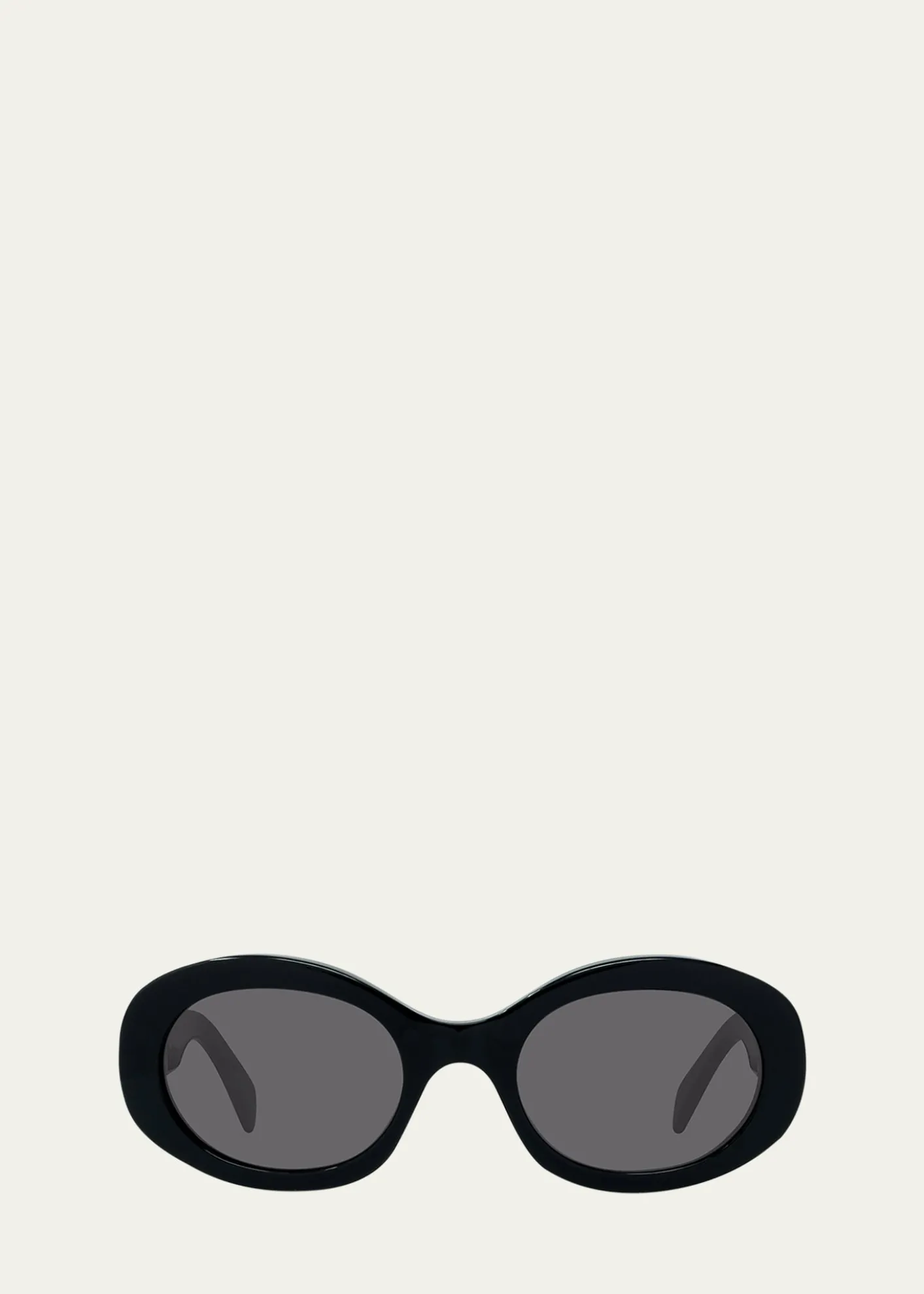CelineTriomphe Logo Oval Acetate Sunglasses