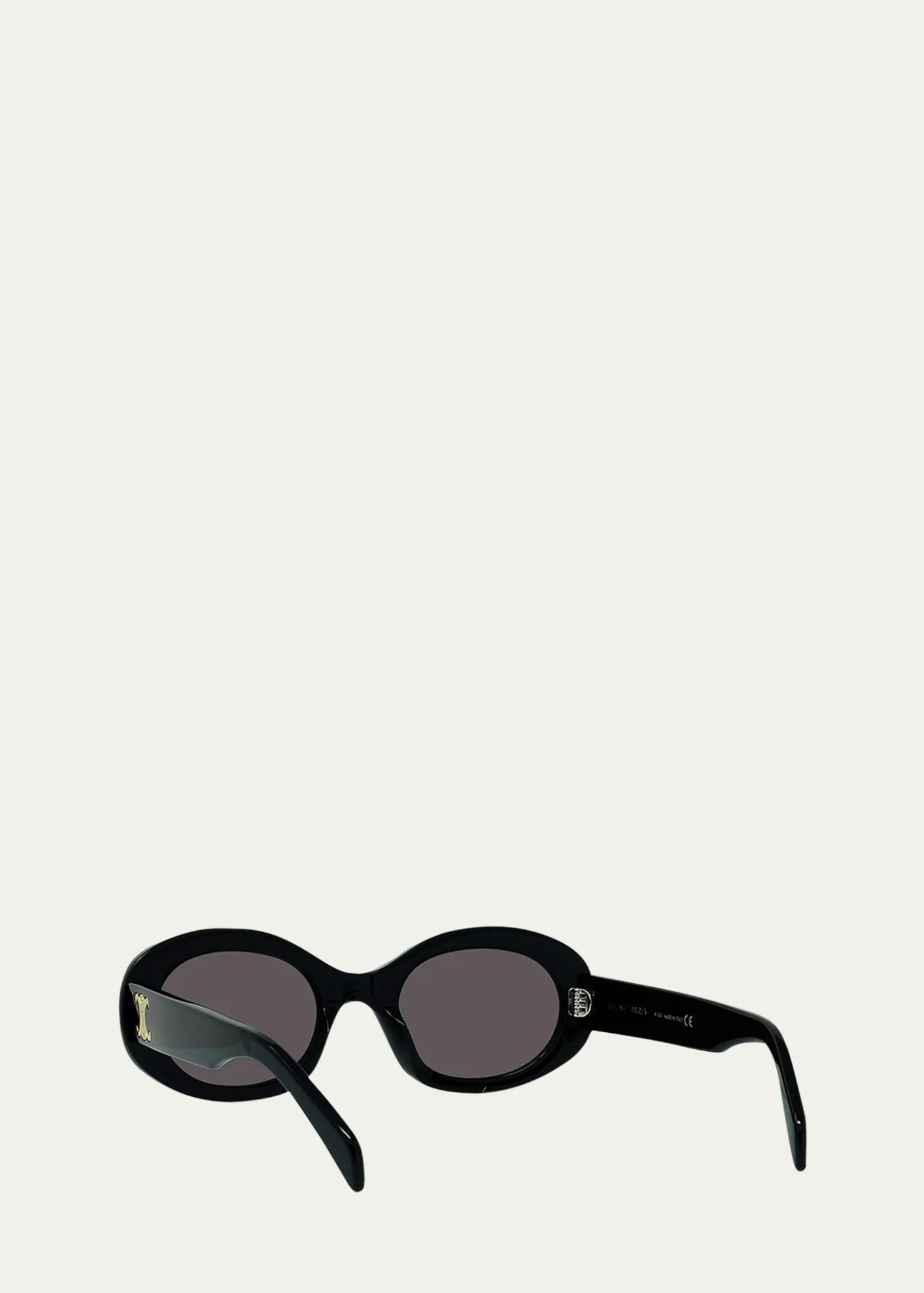 CelineTriomphe Logo Oval Acetate Sunglasses