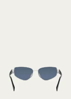 CelineTriomphe Metal Cat Eye Sunglasses