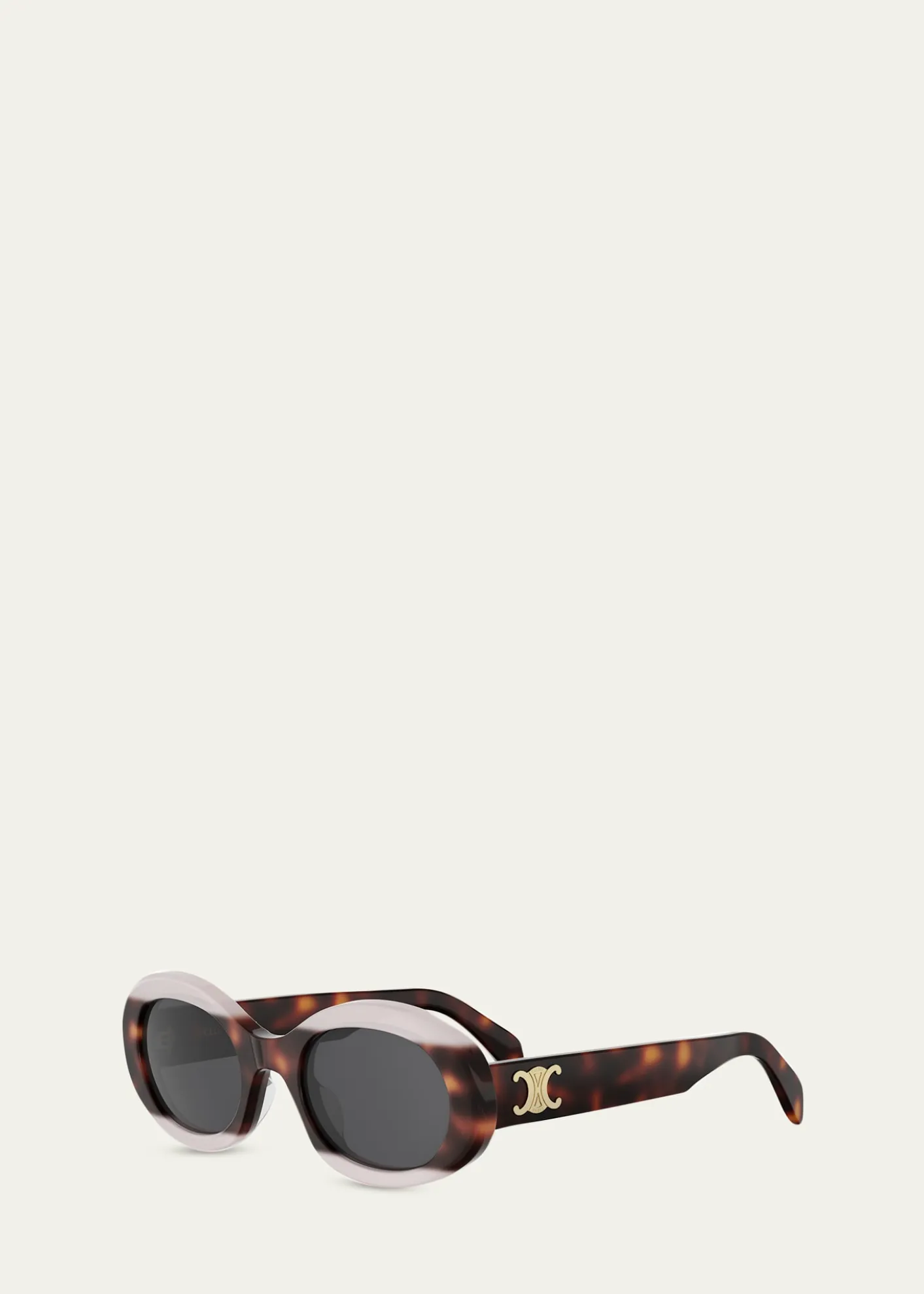 CelineTriomphe 01 Oval Acetate Sunglasses