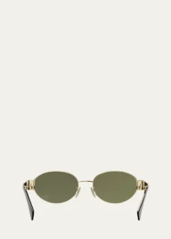 CelineTriomphe Oval Metal Sunglasses