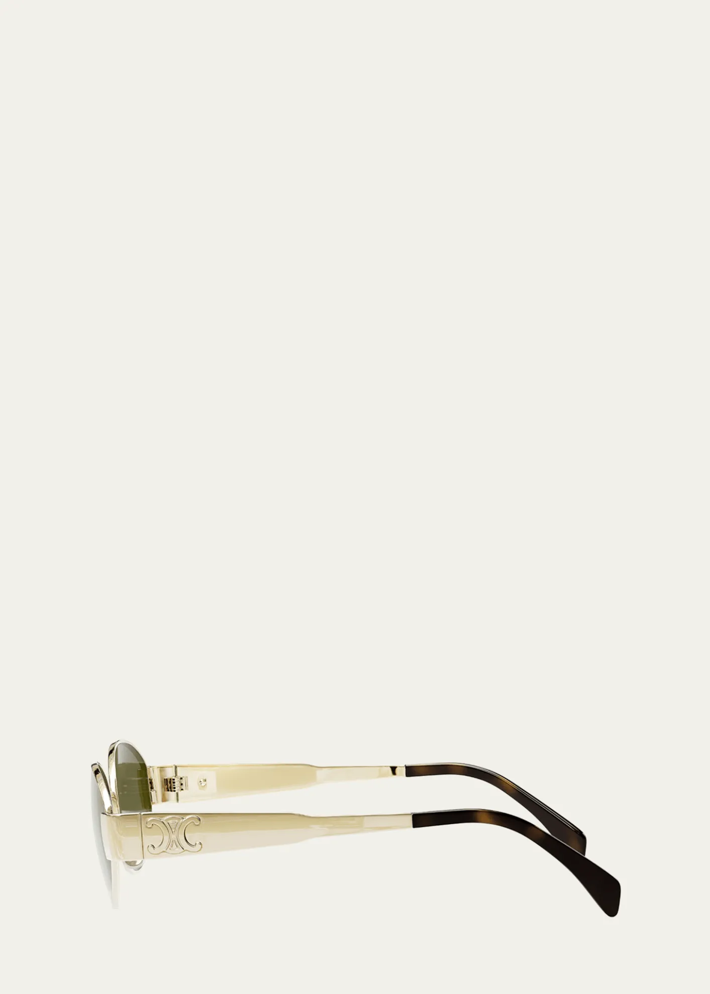 CelineTriomphe Oval Metal Sunglasses