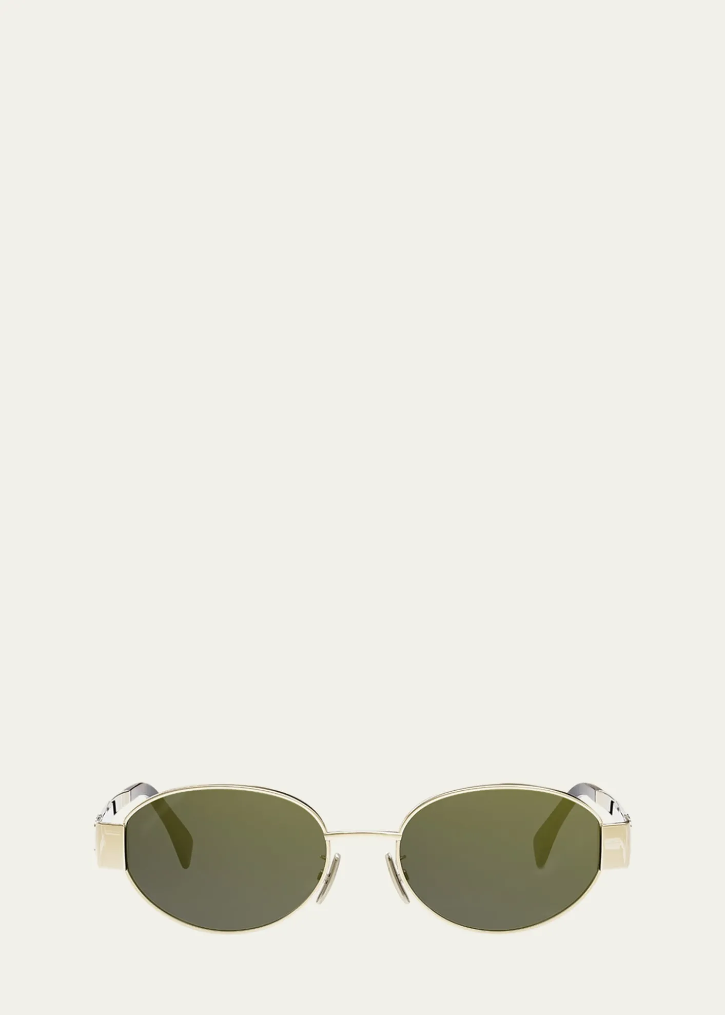 CelineTriomphe Oval Metal Sunglasses
