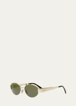 CelineTriomphe Oval Metal Sunglasses
