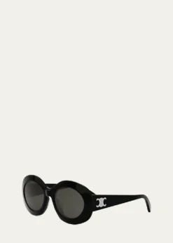 Celine Triomphe Round Acetate Sunglasses