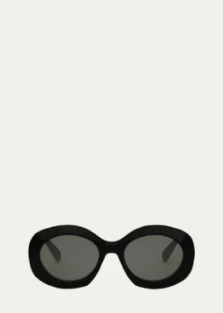 Celine Triomphe Round Acetate Sunglasses