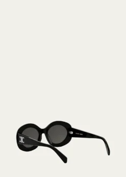 Celine Triomphe Round Acetate Sunglasses