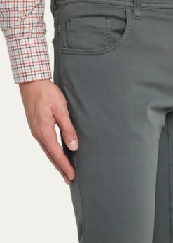 Cesare AttoliniMen's Cotton and Cashmere Slim Five-Pocket Pants