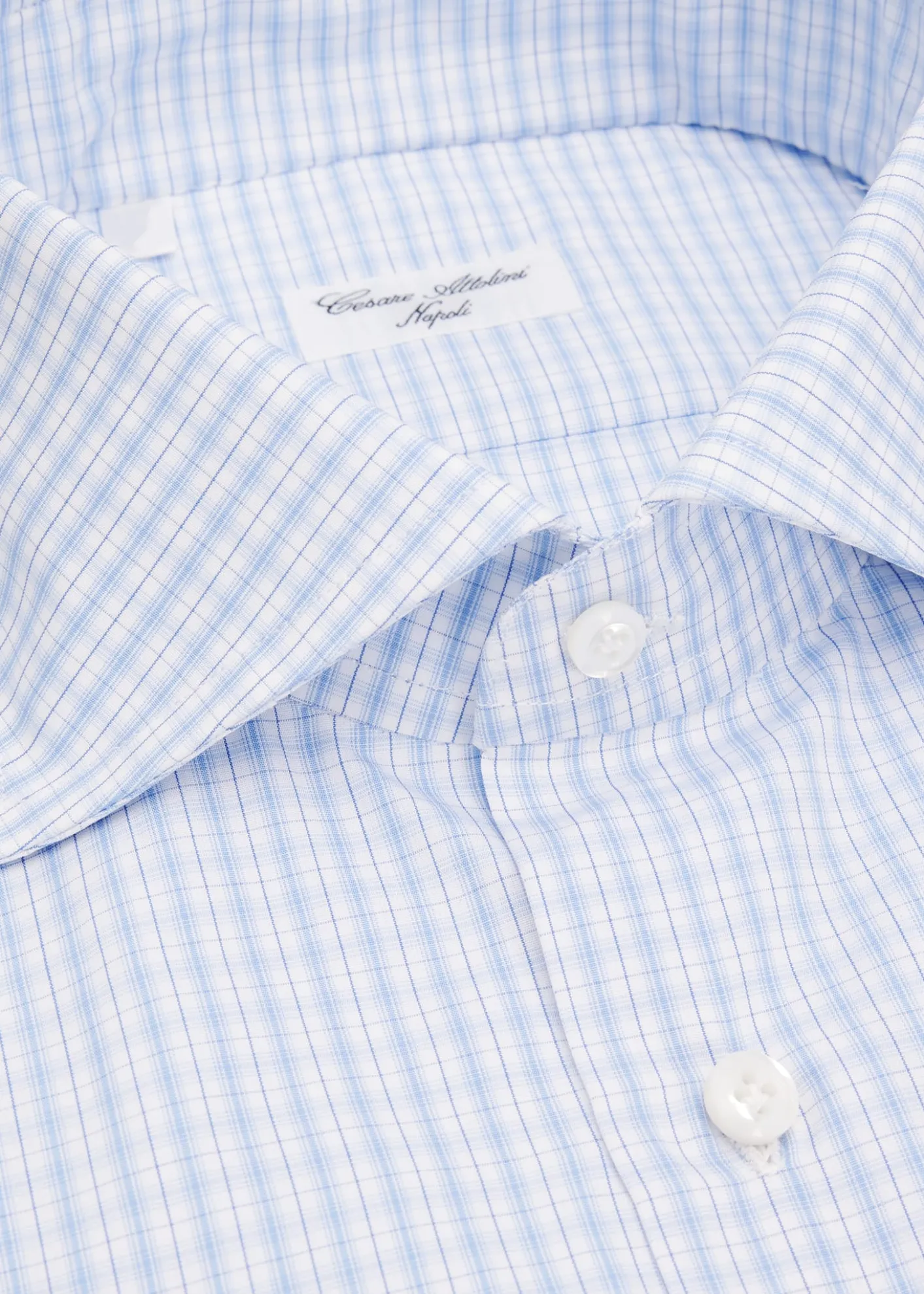 Cesare AttoliniMen's Grid-Check Cotton Dress Shirt