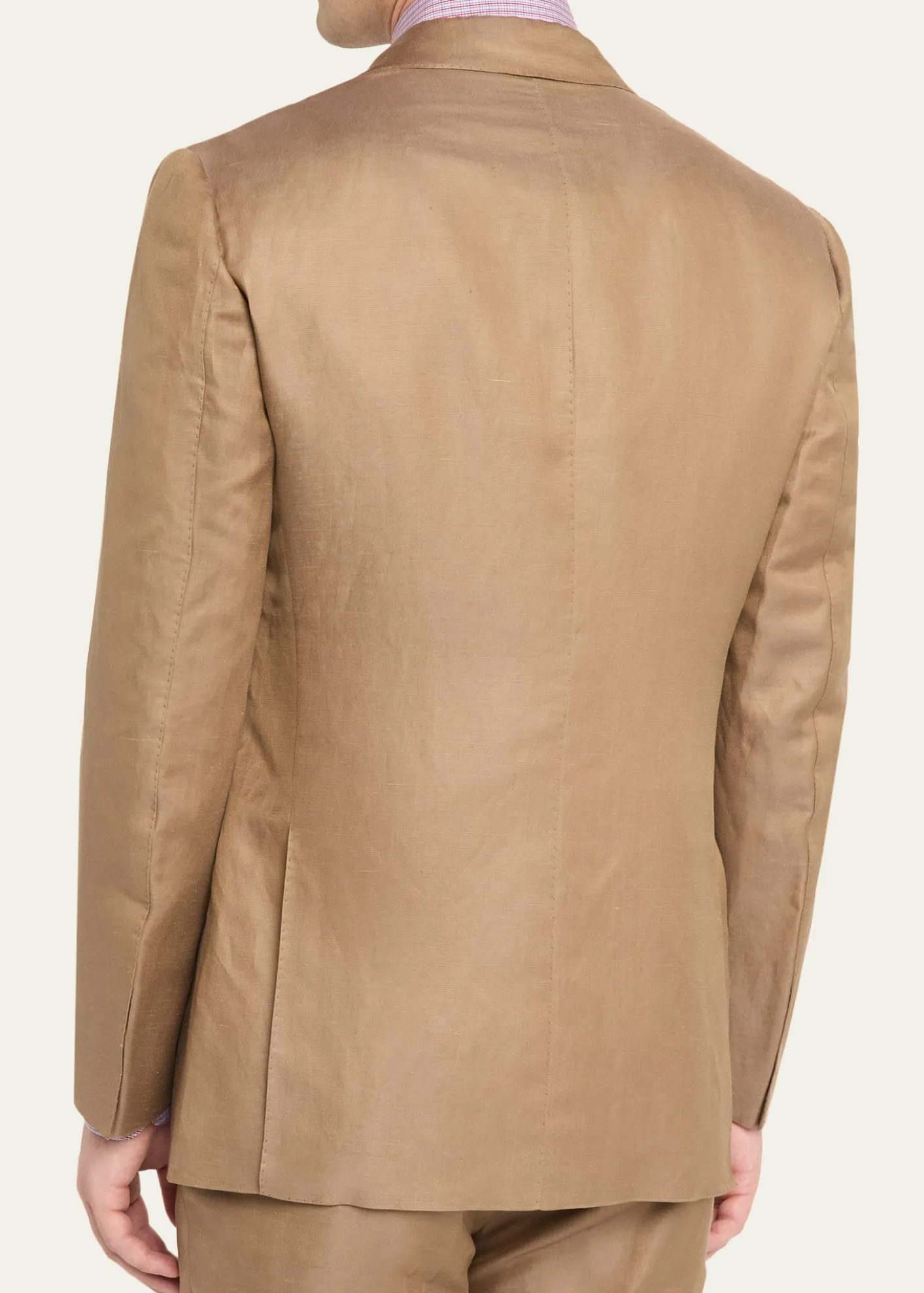 Cesare AttoliniMen's Linen and Silk Topstitch-Pocket Two-Piece Suit