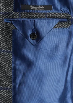 Cesare AttoliniMen's Windowpane Wool Two-Button Jacket
