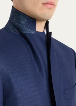 Cesare AttoliniMen's Wool Mini-Check Two-Piece Suit