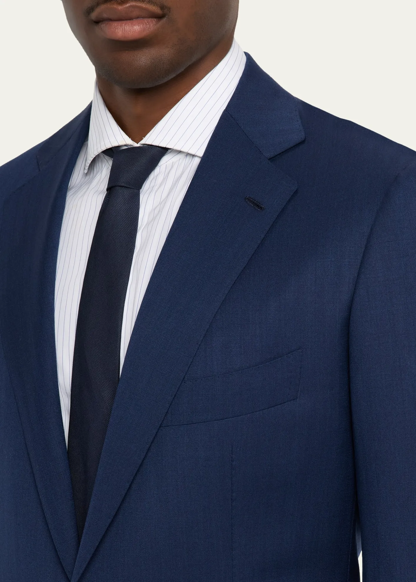 Cesare AttoliniMen's Wool Chevron 130 Two-Piece Suit