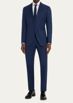 Cesare AttoliniMen's Wool Chevron 130 Two-Piece Suit