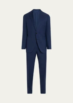 Cesare AttoliniMen's Wool Chevron 130 Two-Piece Suit