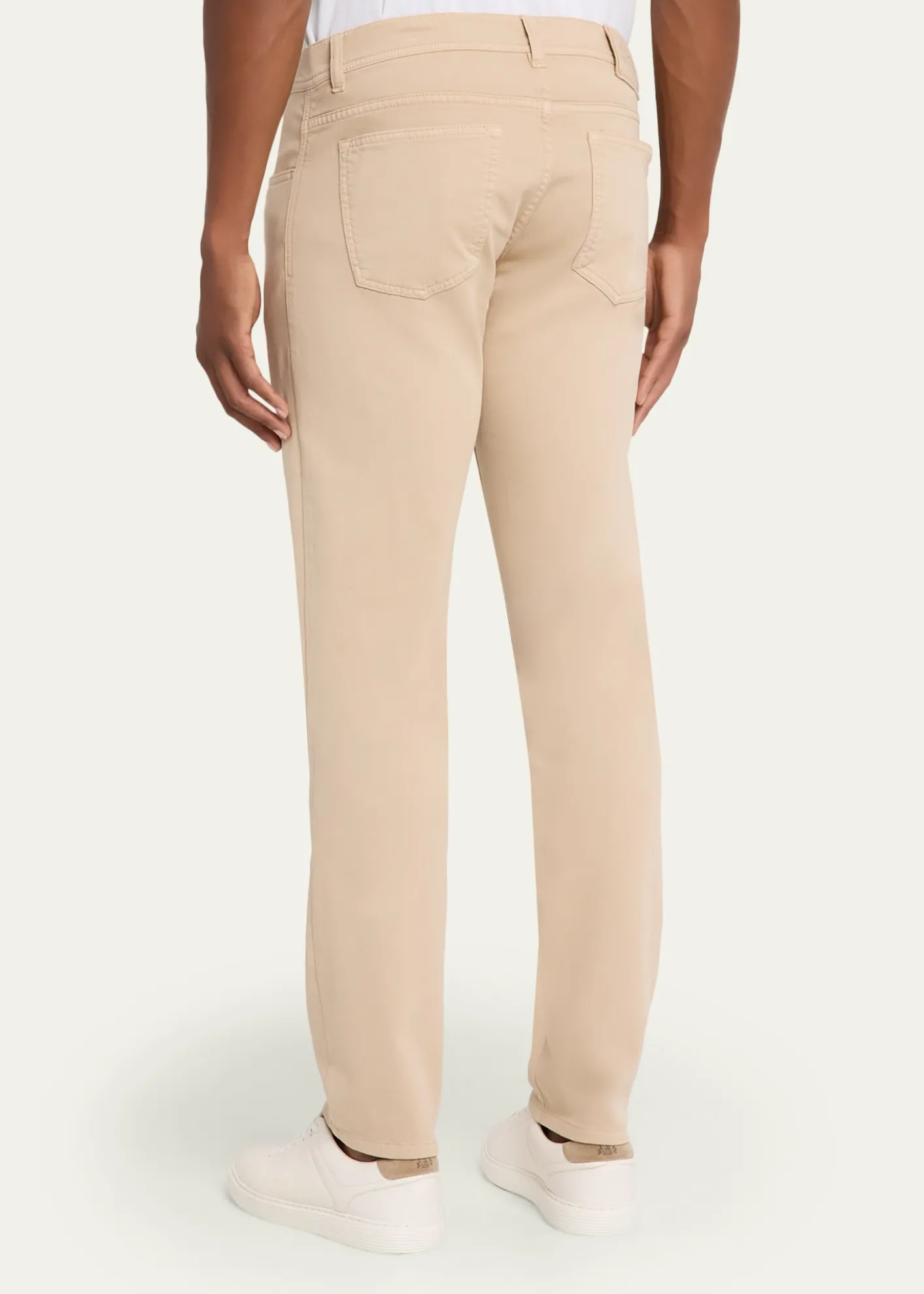 Cesare AttoliniMen's Cotton and Cashmere Slim Five-Pocket Pants