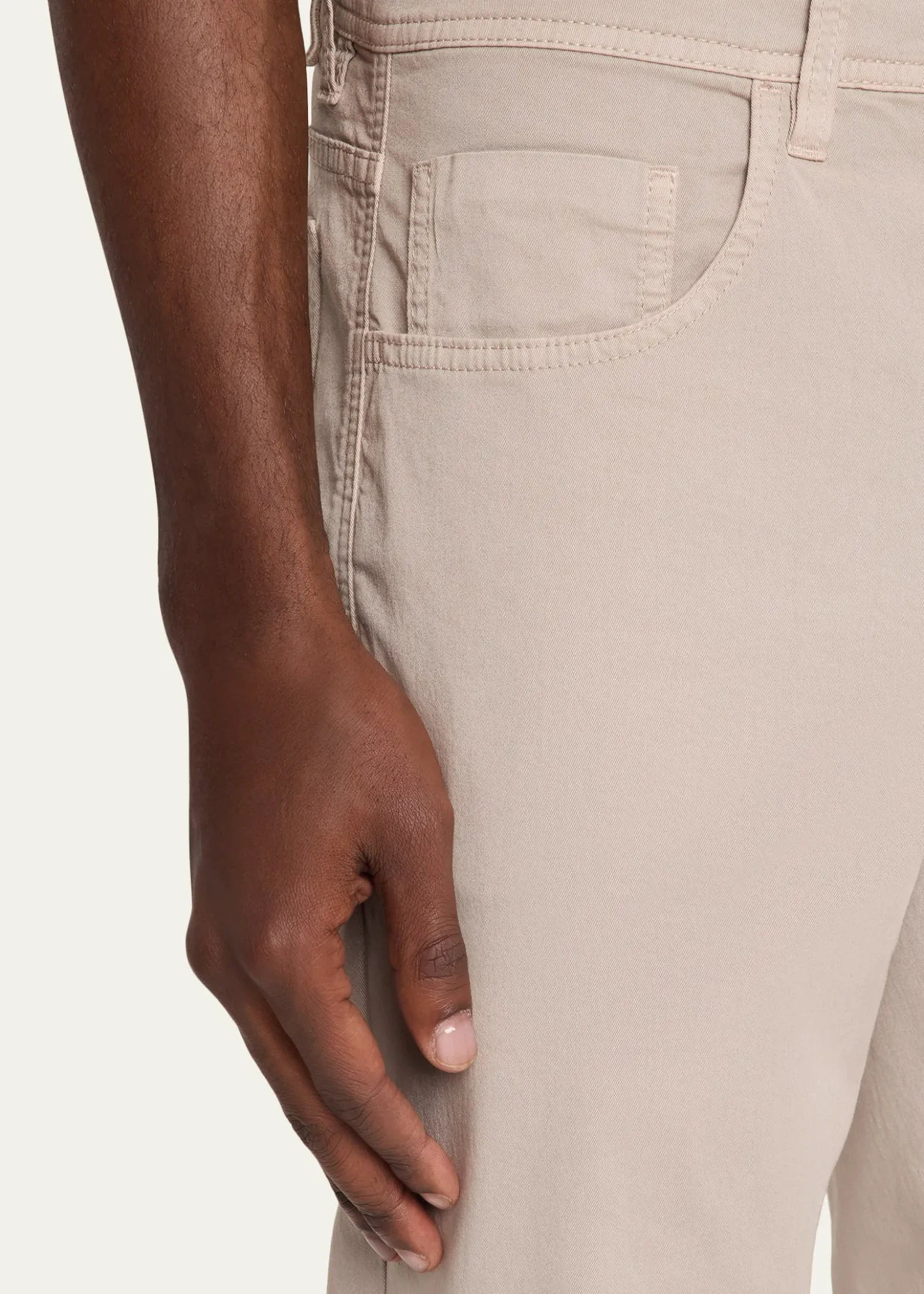 Cesare AttoliniMen's Cotton Slim Straight-Leg Five-Pocket Pants