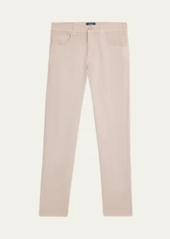 Cesare AttoliniMen's Cotton Slim Straight-Leg Five-Pocket Pants