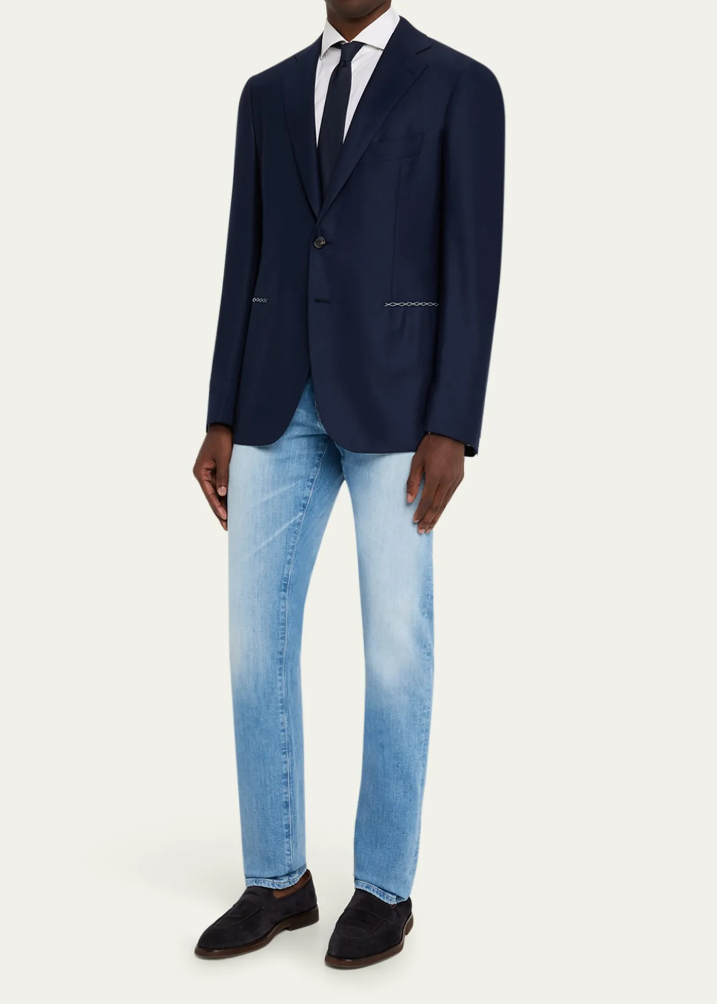 Cesare AttoliniMen's Deconstructed Wool Two-Button Blazer