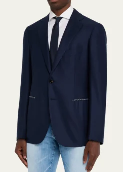 Cesare AttoliniMen's Deconstructed Wool Two-Button Blazer