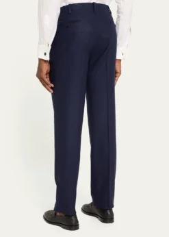 Cesare AttoliniMen's Flat-Front Flannel Trousers