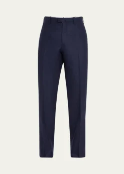 Cesare AttoliniMen's Flat-Front Flannel Trousers