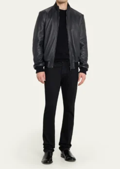 Cesare AttoliniMen's Leather Bomber Jacket
