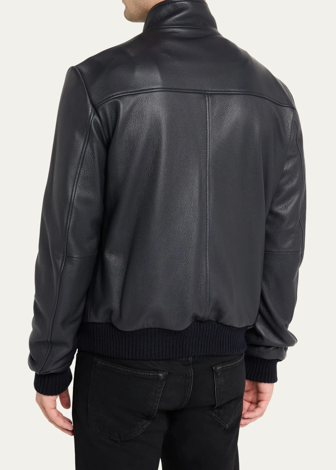 Cesare AttoliniMen's Leather Bomber Jacket