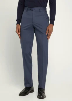 Cesare AttoliniMen's Luxe Twill Flat-Front Trousers