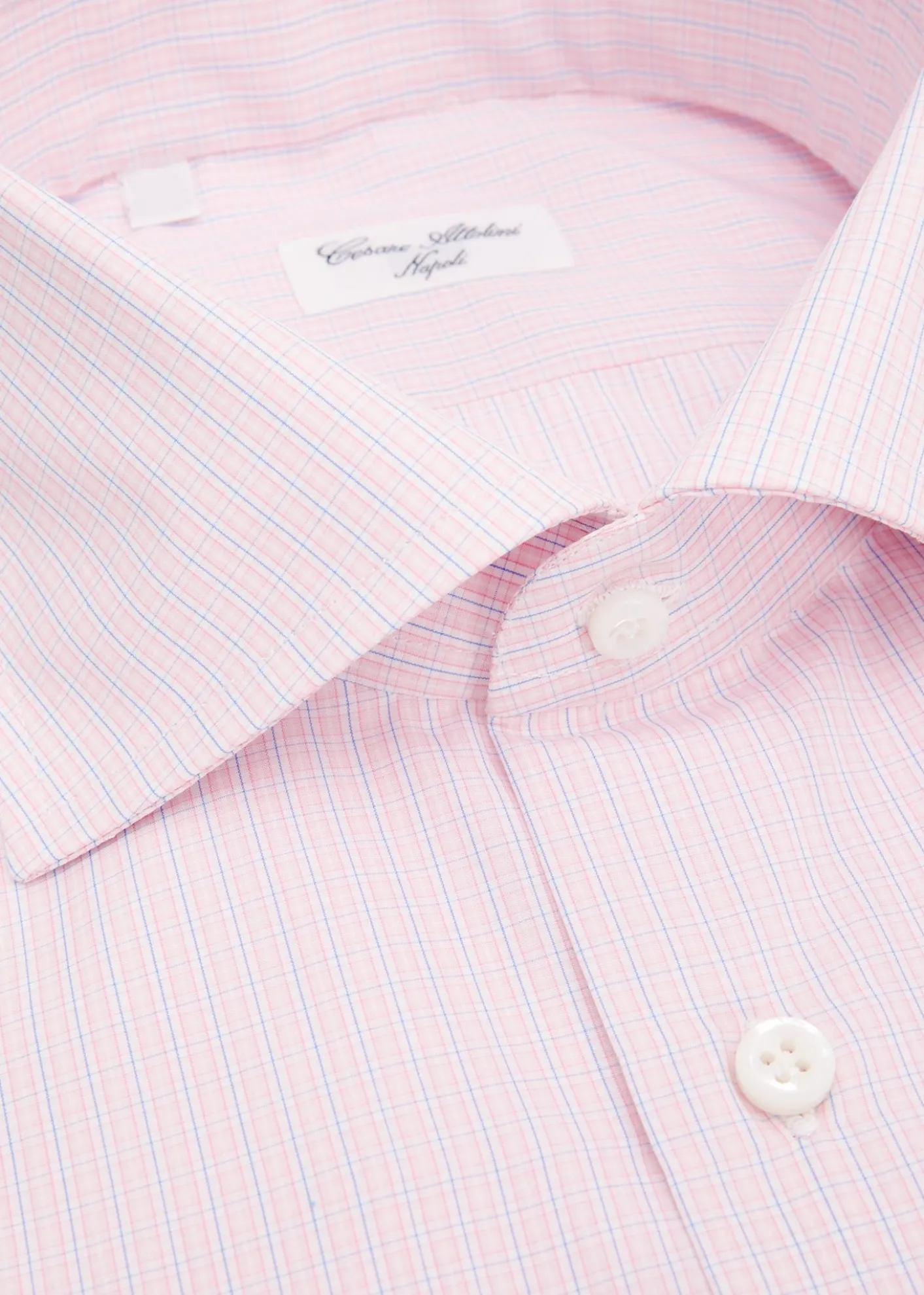 Cesare AttoliniMen's Micro-Plaid Cotton Dress Shirt