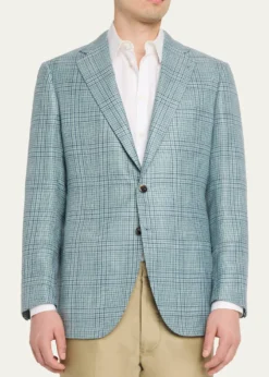 Cesare AttoliniMen's Plaid Cashmere-Blend Sport Jacket