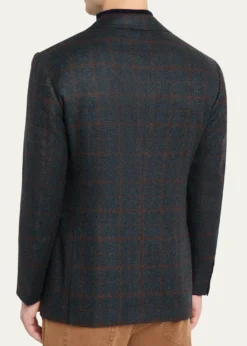 Cesare AttoliniMen's Plaid Cashmere Two-Button Jacket
