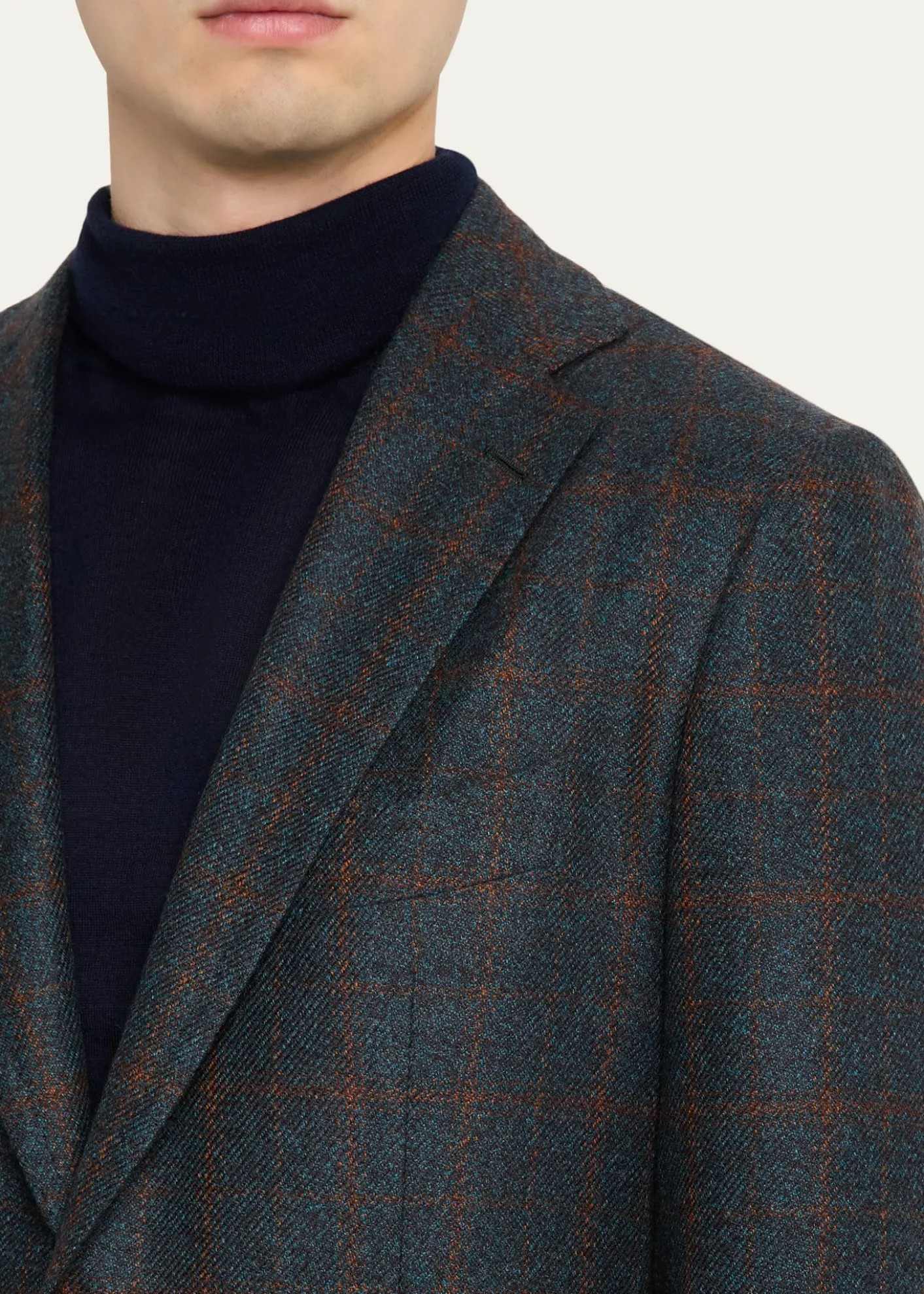 Cesare AttoliniMen's Plaid Cashmere Two-Button Jacket