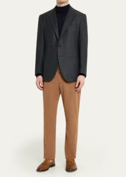 Cesare AttoliniMen's Plaid Cashmere Two-Button Jacket