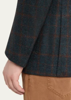 Cesare AttoliniMen's Plaid Cashmere Two-Button Jacket