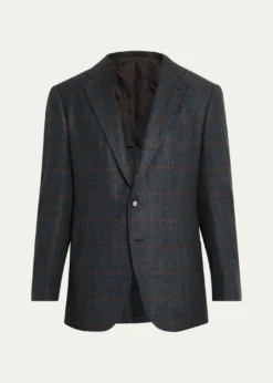 Cesare AttoliniMen's Plaid Cashmere Two-Button Jacket