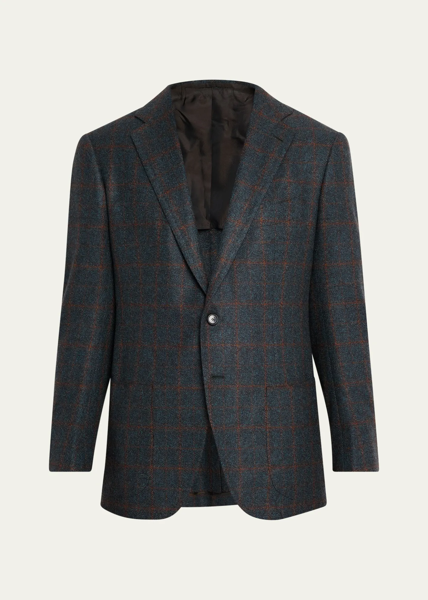 Cesare AttoliniMen's Plaid Cashmere Two-Button Jacket