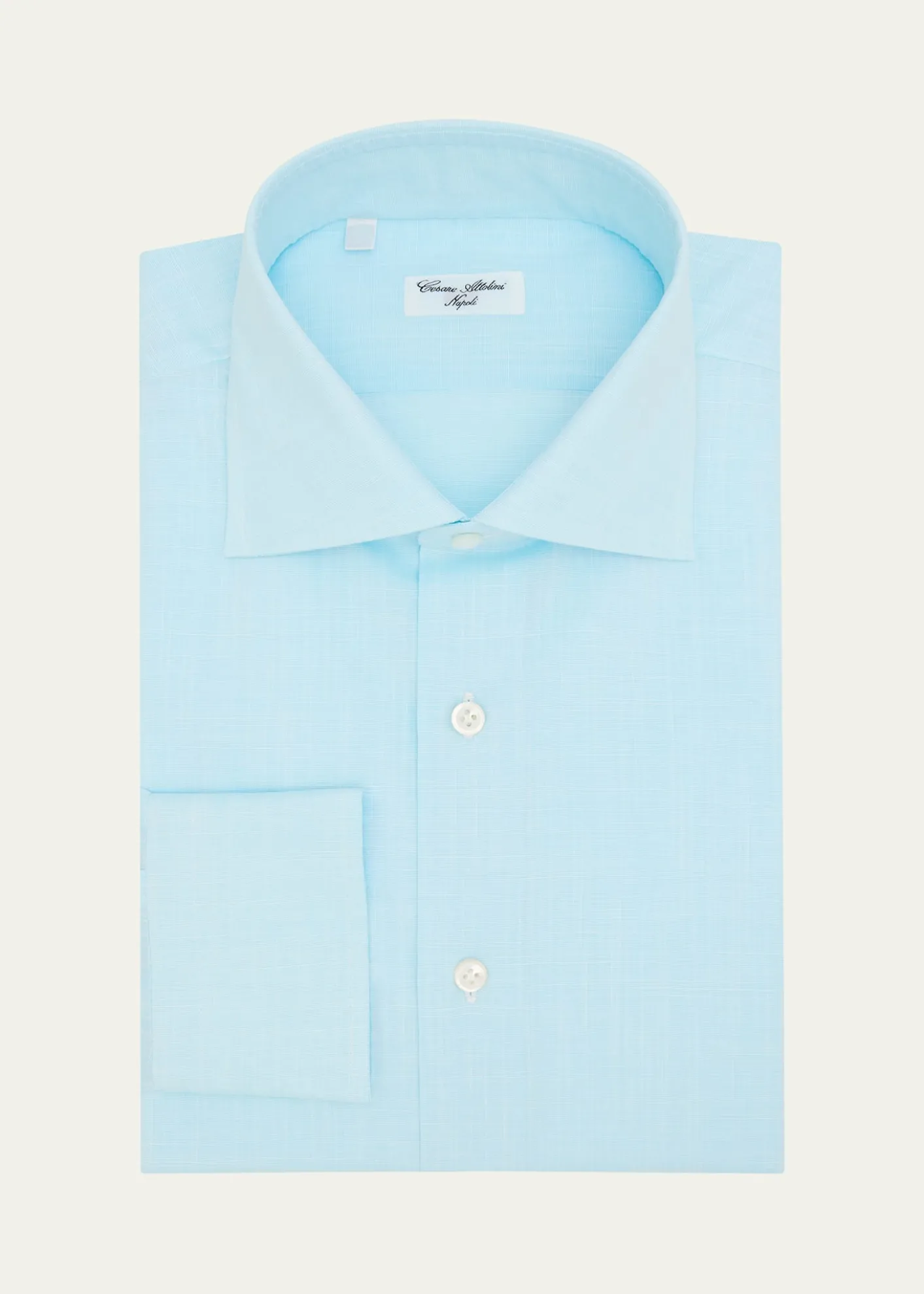 Cesare AttoliniMen's Slubbed Check Cotton Dress Shirt