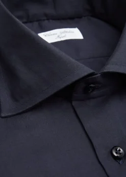 Cesare AttoliniMen's Solid Cotton Spread-Collar Sport Shirt
