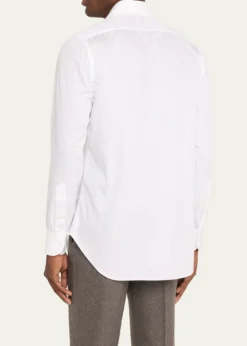 Cesare AttoliniMen's Solid Cotton Sport Shirt