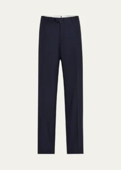 Cesare AttoliniMen's Super 150's Wool Flat-Front Trousers
