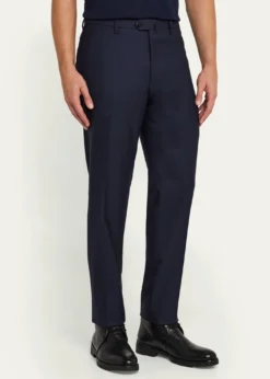 Cesare AttoliniMen's Super 150's Wool Flat-Front Trousers